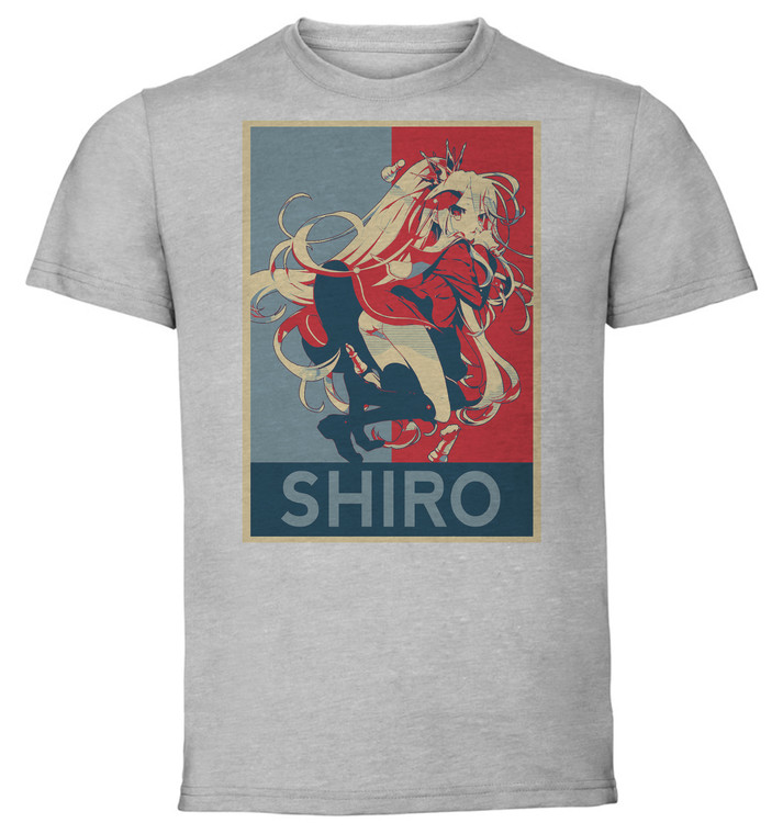 T-Shirt Unisex - Grey - Propaganda - No Game No Life Shiro variant 2