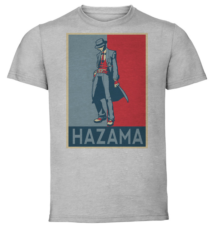 T-Shirt Unisex - Grey - Propaganda - Pixel Art - BlazBlue - Hazama