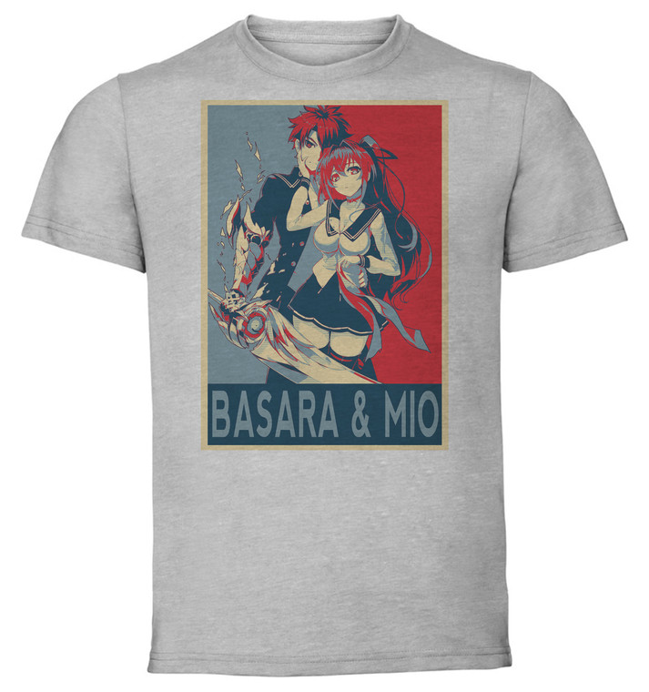 T-Shirt Unisex - Grey - Propaganda - Shinmai maou no testament - Sister Devil - Basara Toujou & Mio Naruse