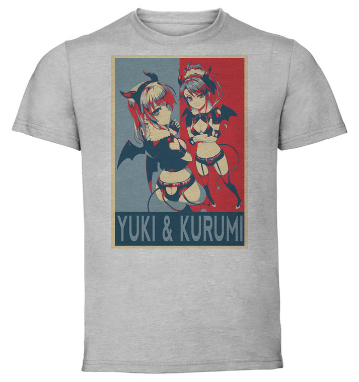 T-Shirt Unisex - Grey - Propaganda - Shinmai maou no testament - Sister Devil - Yuki & Kurumi Nonaka