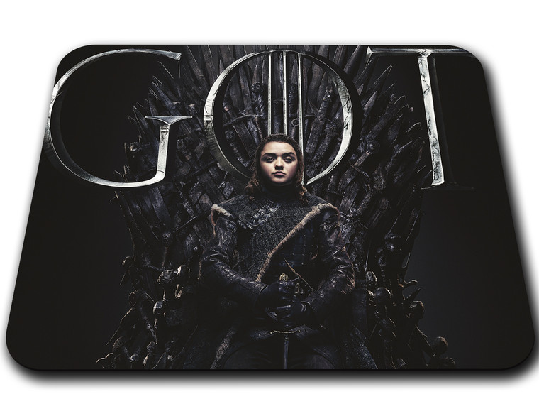 Mousepad - Tv Series - Game of Thrones - Arya sitting on Iron Throne