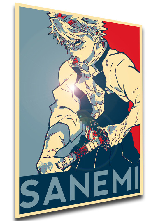 Poster - SA0371 - Propaganda - Demon Slayer - Sanemi Shinazugawa Variant 01