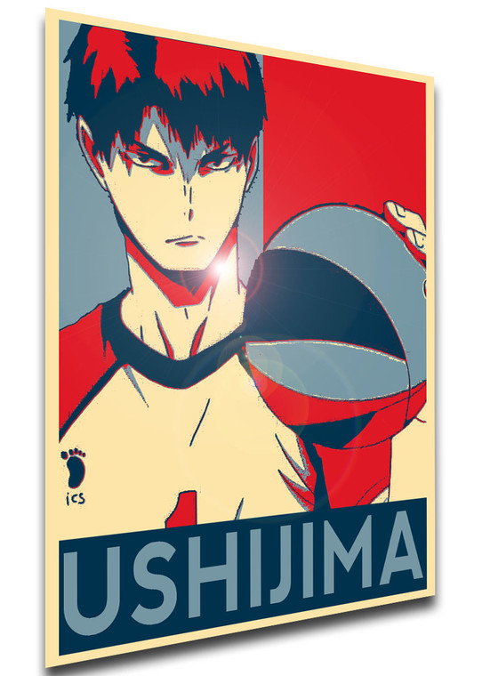 Poster - SA0390 - Propaganda - Haikyuu - Shiratorizawa Team - Wakatoshi Ushijima Variant 01