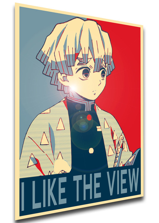 Poster - SA0436 - Propaganda Go Viral - I like the view - Demon Slayer Zenitsu
