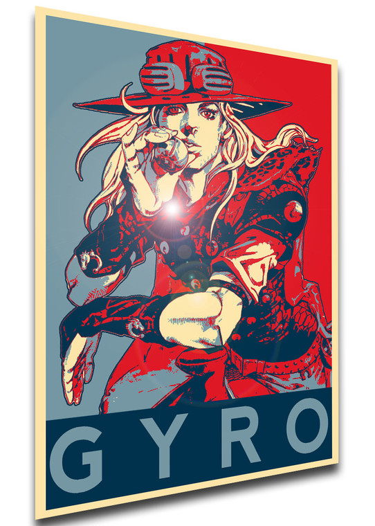 Poster - SA0498 - Propaganda - Jojo's Bizarre Adventure - Steel Ball Run - Gyro Zeppeli Variant 01