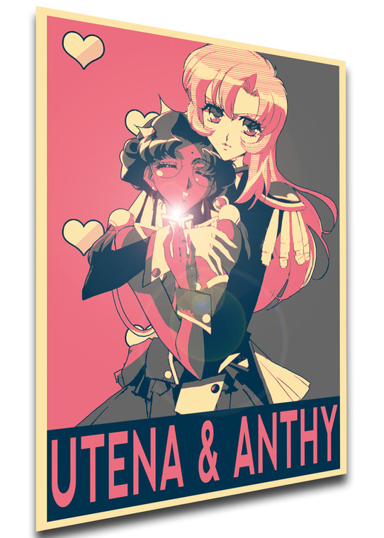 Poster - LL0661 - Propaganda Yuri - Revolutionary Girl Utena - Utena Tenjo & Anthy Himemiya