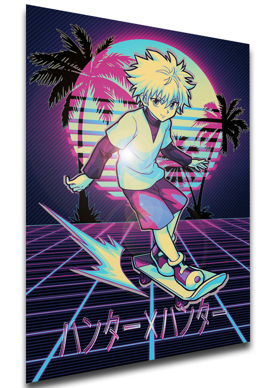 Poster - Vaporwave 80s Style - Hunter x Hunter - Killua Zoldyck SA0542