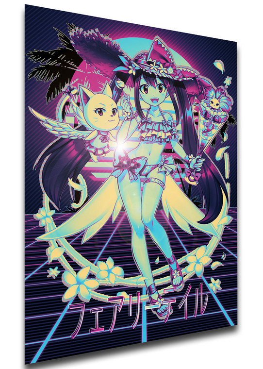 Poster - Vaporwave 80s Style - Fairy Tail - Wendy Marvel SA0546