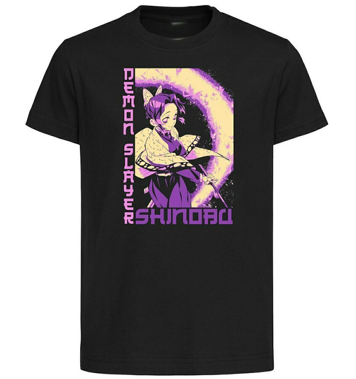 T-Shirt Unisex Black - Japanese Style - Demon Slayer - Shinobu