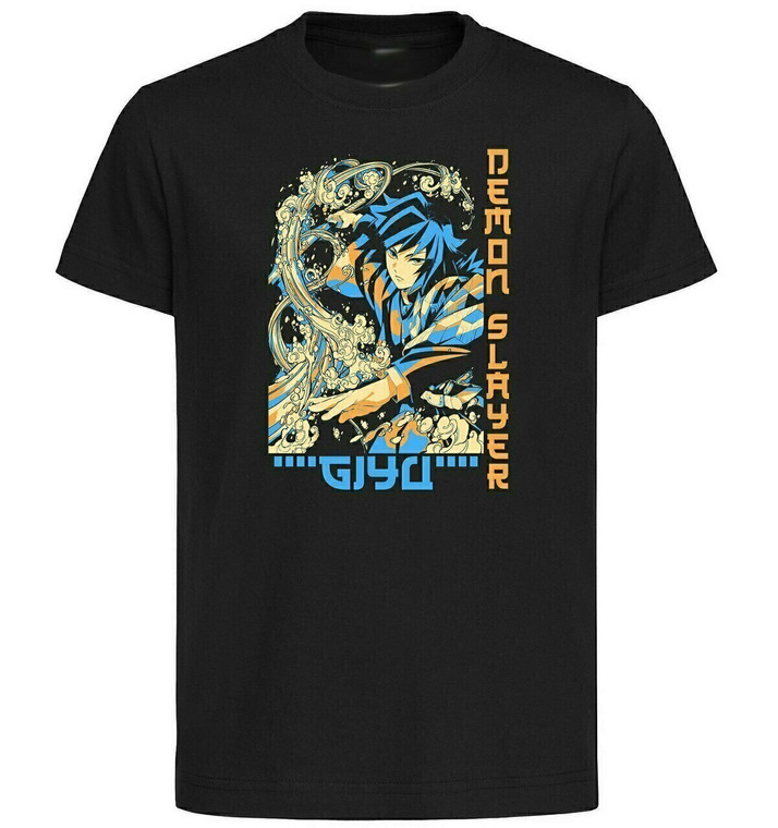 T-Shirt Unisex Black - Japanese Style - Demon Slayer - Giyu