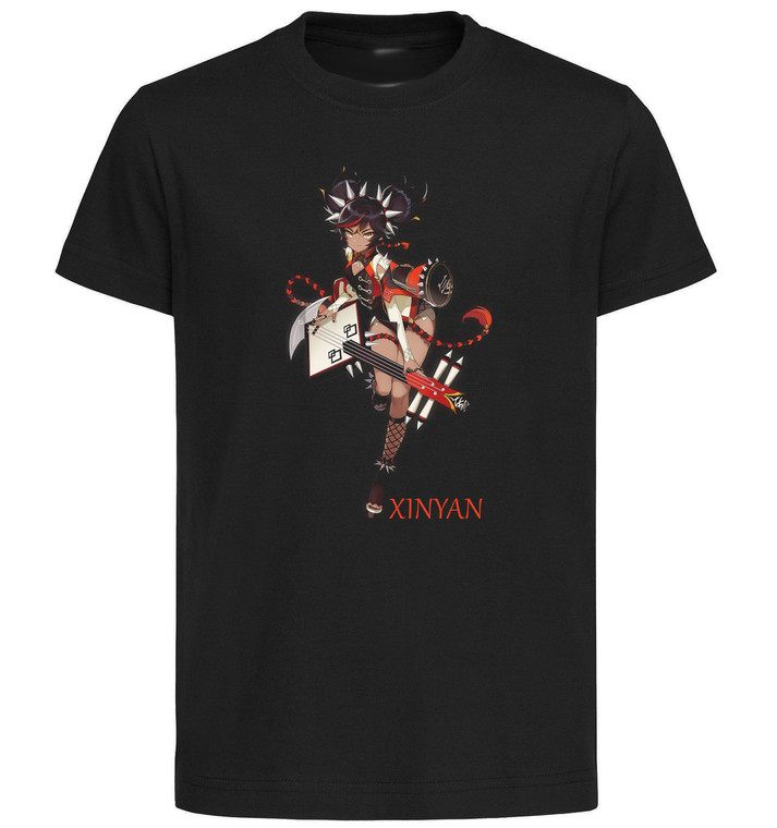 T-Shirt Unisex Black - Genshin Impact - Full Body Xinyan