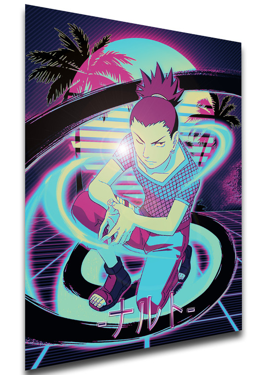 Poster Vaporwave 80s Style - Naruto - Shikamaru Nara - LL1819