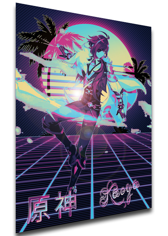 Poster Vaporwave 80s Style - Genshin Impact - Kaeya SA0798