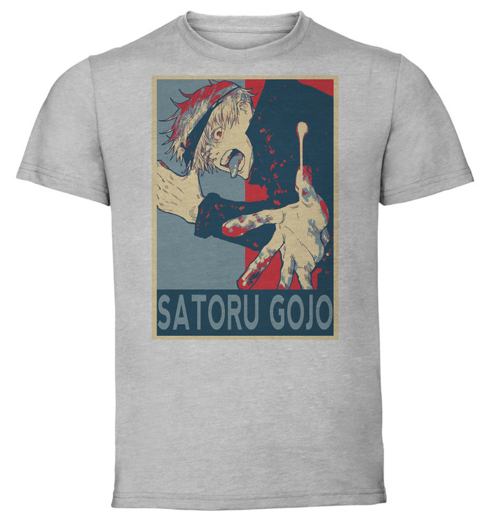 T-Shirt Unisex Grey Propaganda - Jujutsu Kaisen - Satoru Gojo Variant 01 SA0664