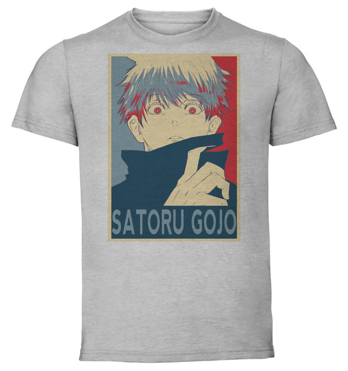 T-Shirt Unisex Grey Propaganda - Jujutsu Kaisen - Satoru Gojo Variant 02 SA0665