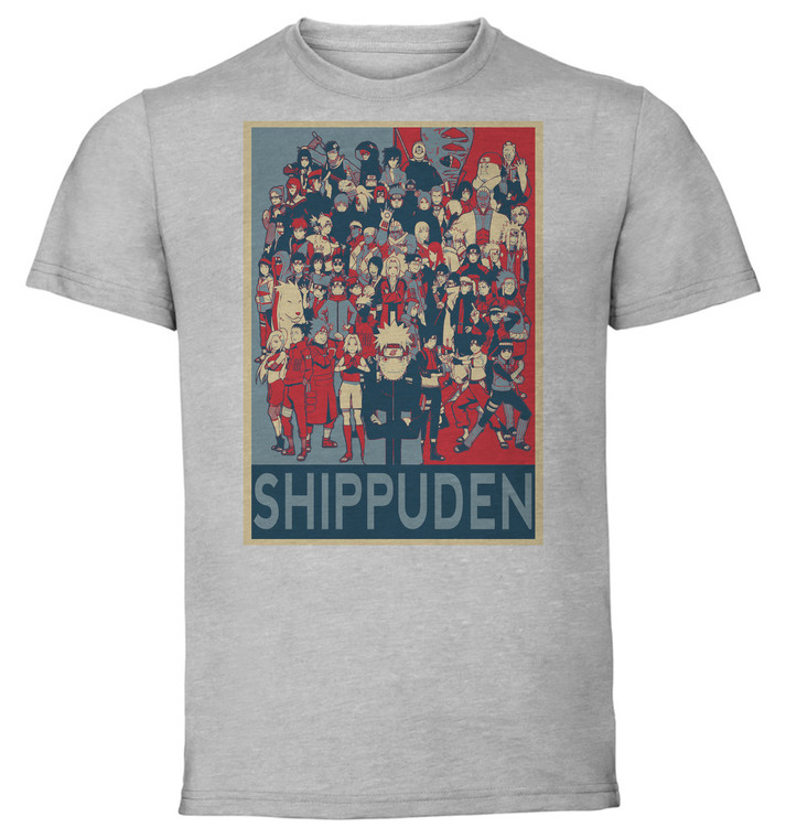 T-Shirt Unisex Grey Propaganda - Naruto - Shippuden Characters SA0749