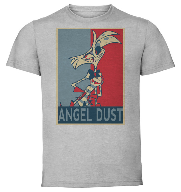 T-Shirt Unisex Grey SA0441 - Propaganda - Hazbin Hotel - Angel Dust