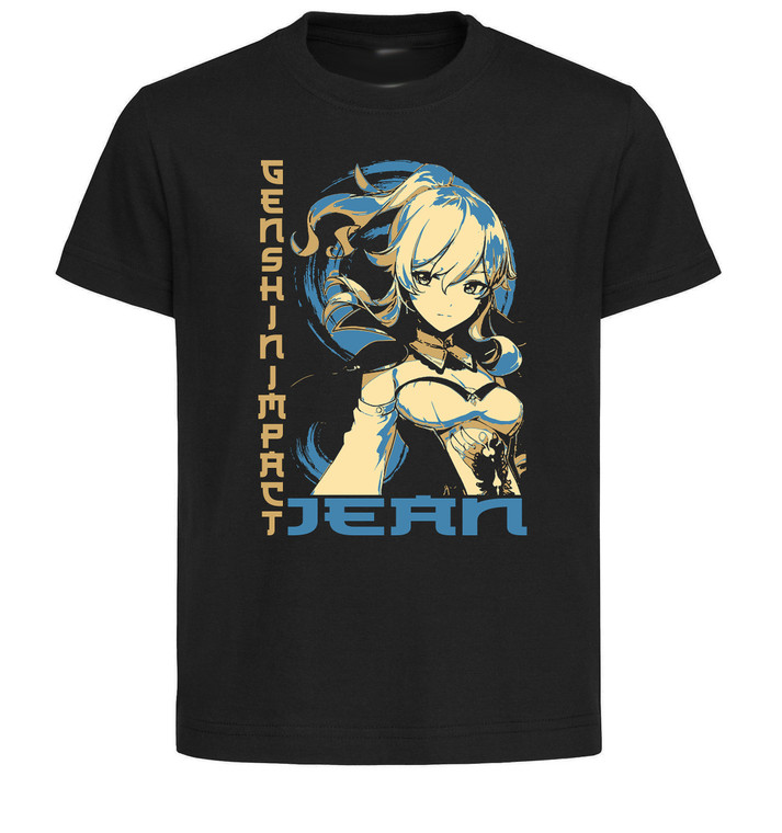 T-Shirt Unisex Black Japanese Style - Genshin Impact - Jean