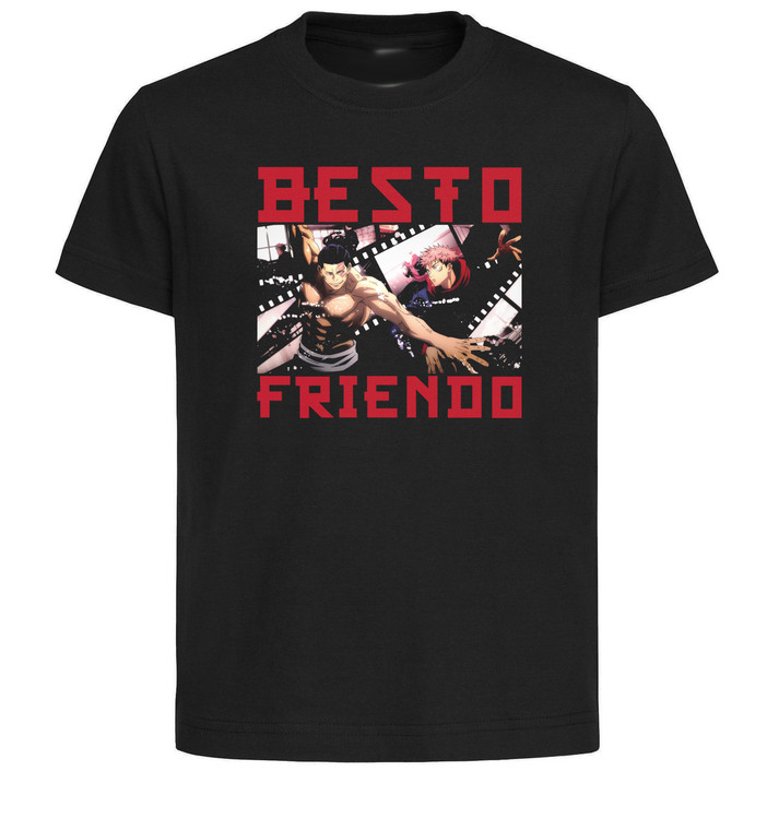 T-Shirt Black Grey White - Jujutsu Kaisen - Itadori & Toudou - Besto Friendo