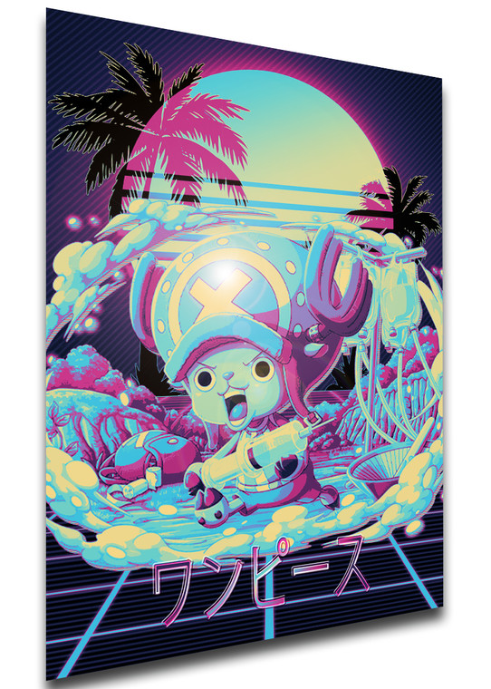 Poster Vaporwave 80s Style - One Piece - Tony Tony Chopper - LL1807