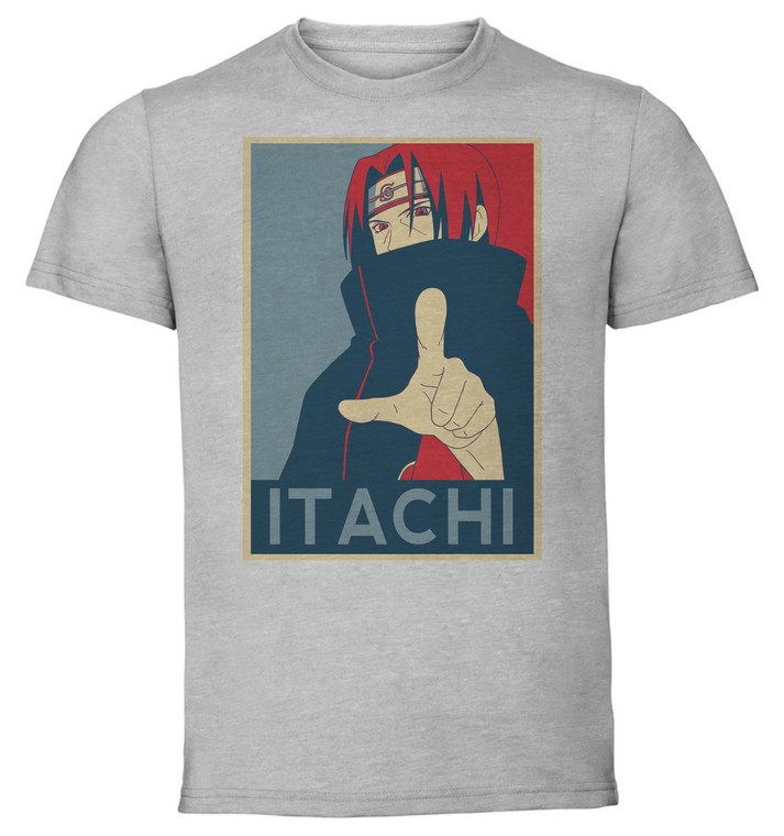 T-Shirt Unisex Grey Propaganda - Naruto - Itachi Uchiha Variant 02 SA0856