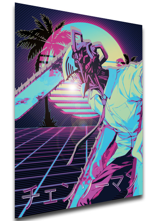 Poster Vaporwave Style - Chainsaw Man - Characters SA0917