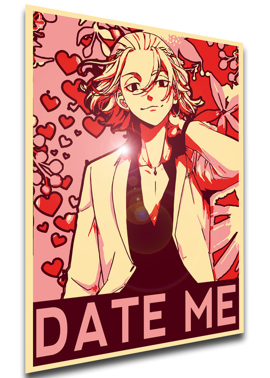 Poster Propaganda Valentine's Day - Tokyo Revengers - Mikey Manjiro Sano - Date Me SA0961