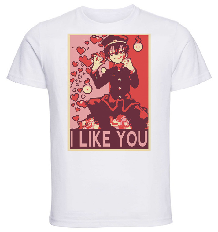T-Shirt Unisex White Propaganda Valentine's Day - Toilet Bound Hanako Kun - I Like You SA0959