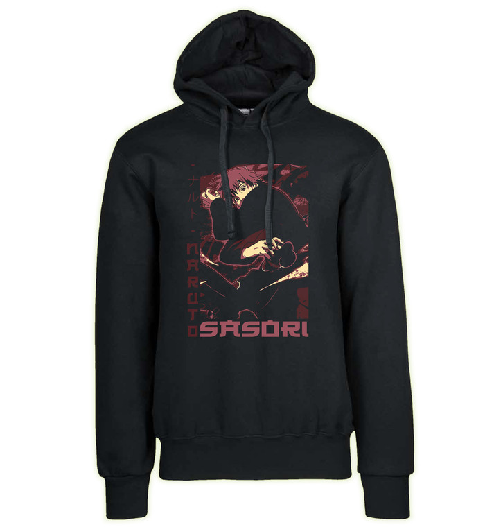 Hoodie Unisex Black Japanese Style - Naruto - Sasori