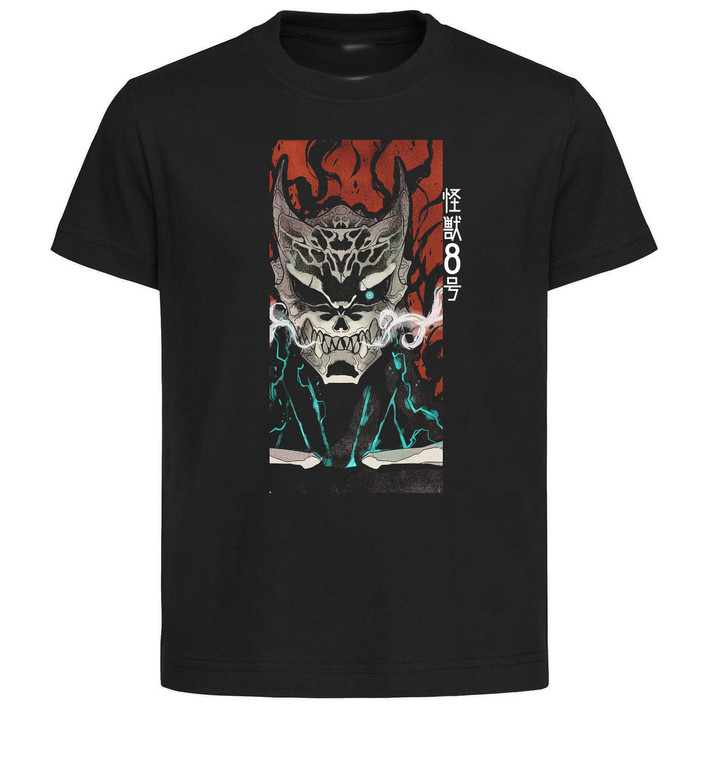 T-Shirt Unisex Black Kaiju No 8 - Monster