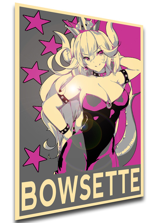 Poster Propaganda Glam - Bowsette