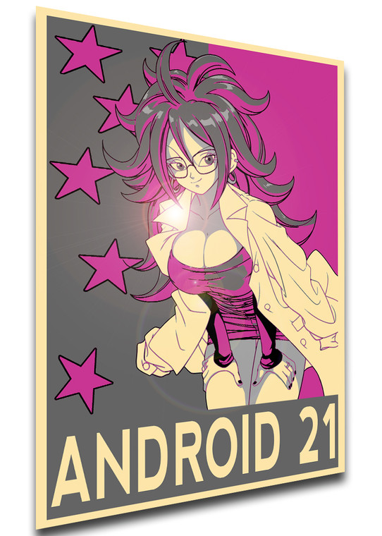 Poster Propaganda Glam - Dragon Ball - Android 21