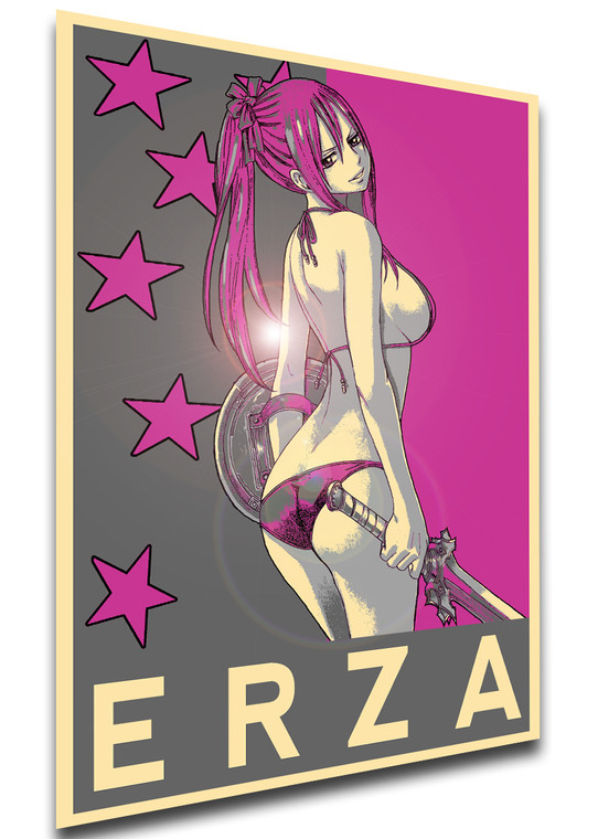Poster Propaganda Glam - Fairy Tail - Erza Scarlet