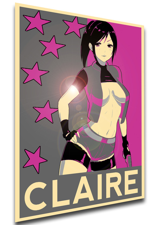 Poster Propaganda Glam - Resident Evil - Claire Redfield