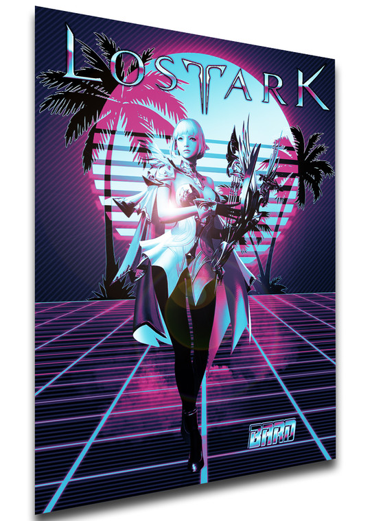 Poster Vaporwave Style - Lost Ark - Bard