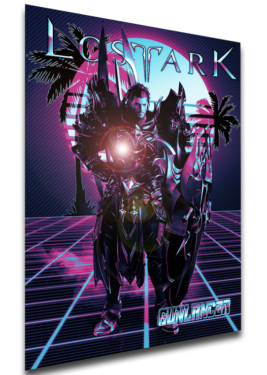Poster Vaporwave Style - Lost Ark - Gunlancer