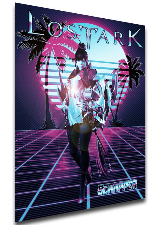 Poster Vaporwave Style - Lost Ark - Scrapper