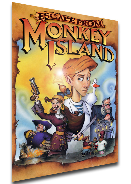 Poster Retrogame - Commodore Amiga - Monkey Island 4 - escape from