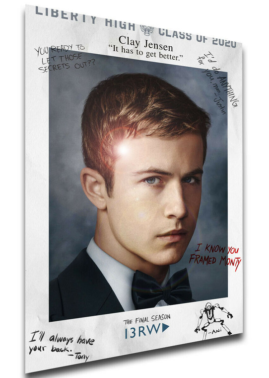 Poster Locandina - 13 Reasons Why - Final Season - Clay Jensen - LL0321