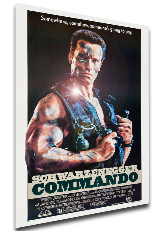 Poster Locandina - Arnold Schwarzenegger - Commando (1985)