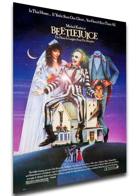 Poster Locandina - Beetlejuice - Spiritello Porcello