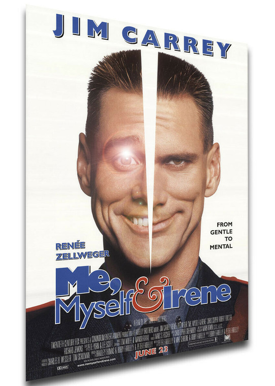 Poster Locandina - Jim Carrey - Io me & Irene - Me Myself & Irene (2000)