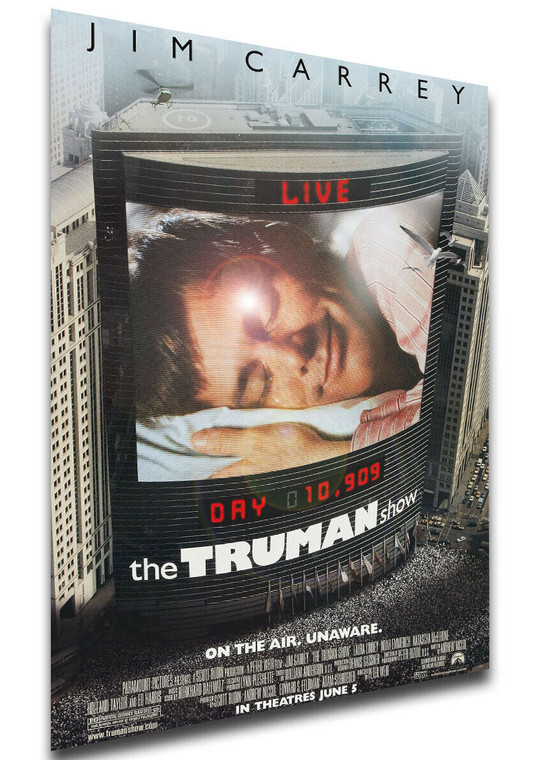 Poster Locandina - Jim Carrey - The Truman Show (1998) Variant 01