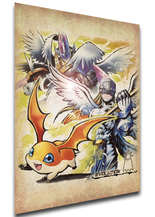 Poster Wanted - Digimon Adventure - Patamon Evolution - LL1106