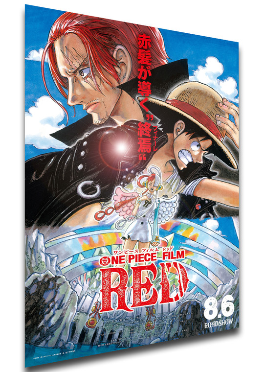 Poster Locandina Anime - One Piece - Red