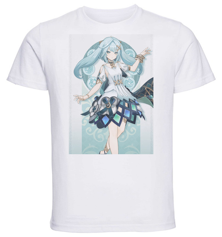 T-Shirt Unisex White Videogame - Genshin Impact - Faruzan