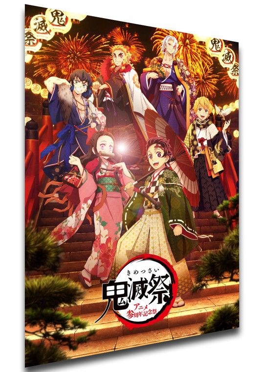 Poster Locandina Anime - Demon Slayer 3rd anniversary - PE0167