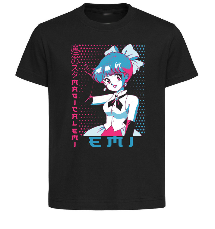 T-Shirt Unisex Black Japanese Style - Magical Emi - Magica Emi PE0048