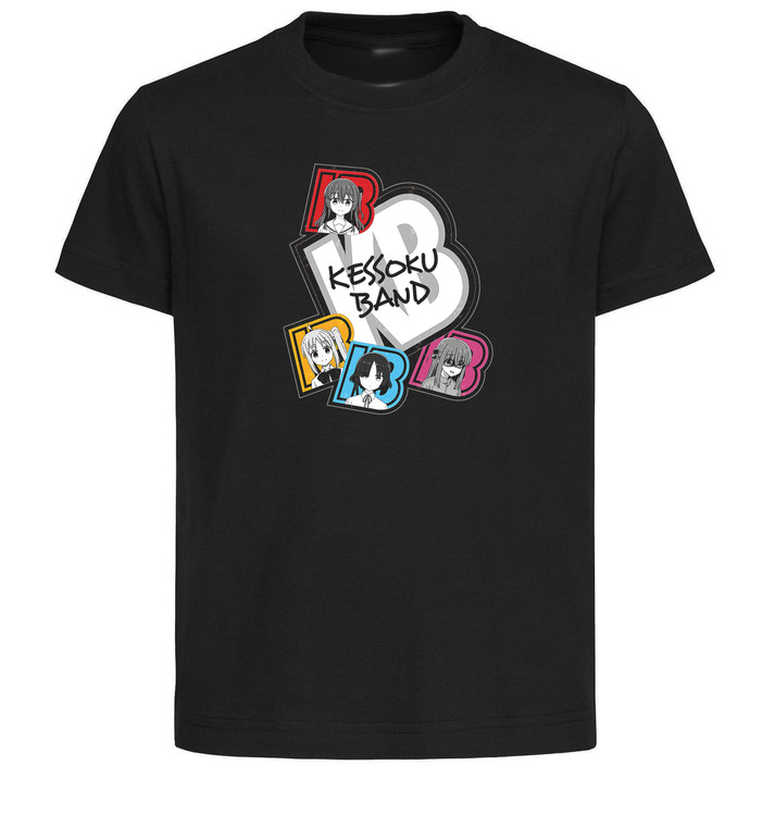 T-Shirt Unisex Black - Anime Manga - Bocchi the Rock - Kessoku Band