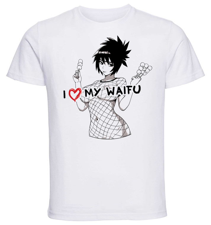 T-Shirt White - Black Ink Waifu - Naruto - Anko - PE0377